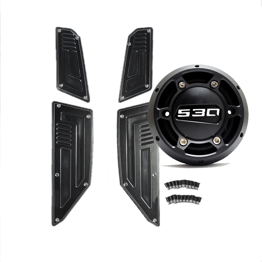 KEMiMOTO TMAX 530 2013 Аксессуары для двигателя статора Крышка протектор и 1 комплект подставка для ног для Yamaha T-MAX Tmax 530 2012