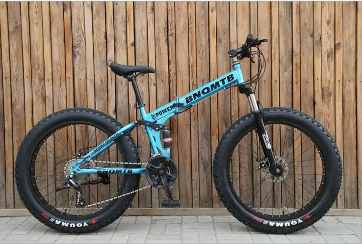 Складной Снежный велосипед с двойной подвеской, fat bike 26er, 26*4,0 дюймов 7 21 27 30 скоростей, 26*17 fat велосипеды пляж/снег горный велосипед
