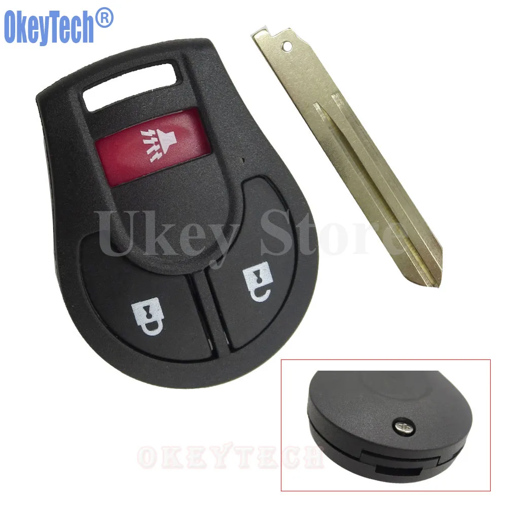 OkeyTech 2 + 1 / 3 кнопки Автомобильный Дистанционный ключ чехол оболочка для Nissan Cube NV350