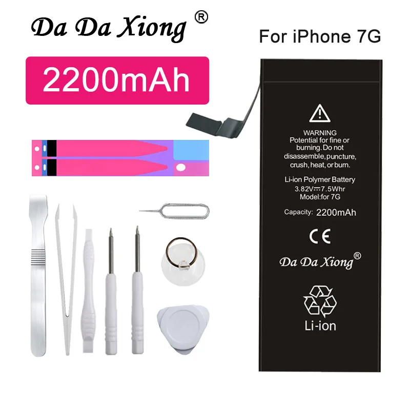 Оригинальный аккумулятор Da Xiong для iPhone 7 7G 2200 mAh высокая емкость замена телефона