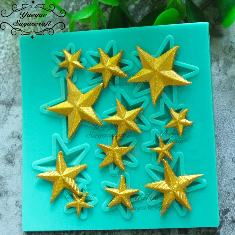 Yueyue Sugarcraft Star силиконовая форма для помадки инструменты украшения торта