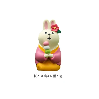 kimono rabbit pink Япония каваи милый талисман кимоно кролик горничной calico cat Королевский традиционный семейный украшение для банкета Сакура фигурка игрушки для интерьера - Цвет: kimono rabbit pink