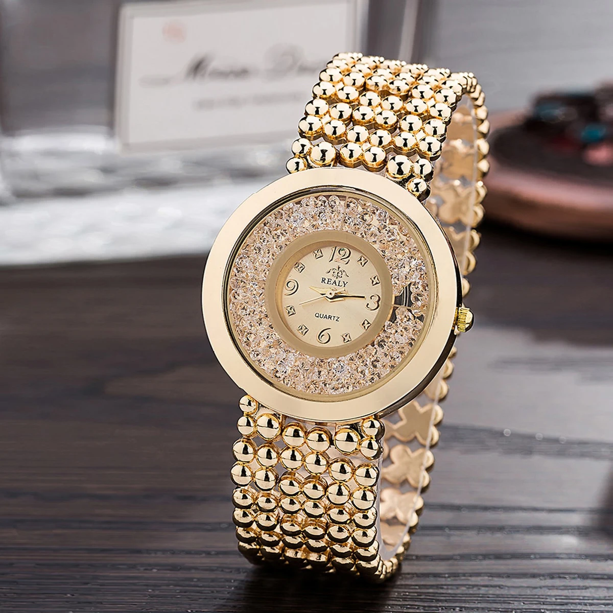 Женские часы с бриллиантами Reloj Mujer блестящие Кварцевые наручные из нержавеющей
