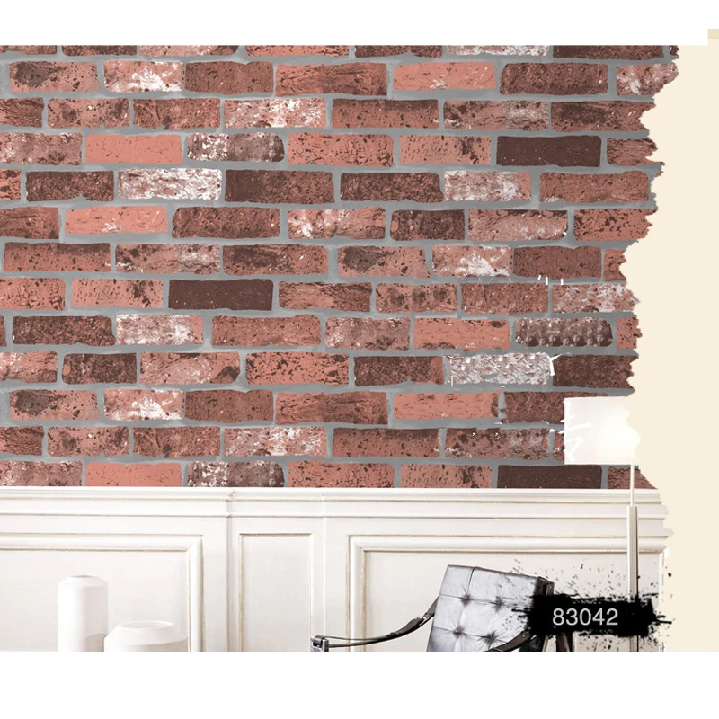 Винтажные рельефные обои в стиле ретро современные кирпичные с 3D эффектом для
