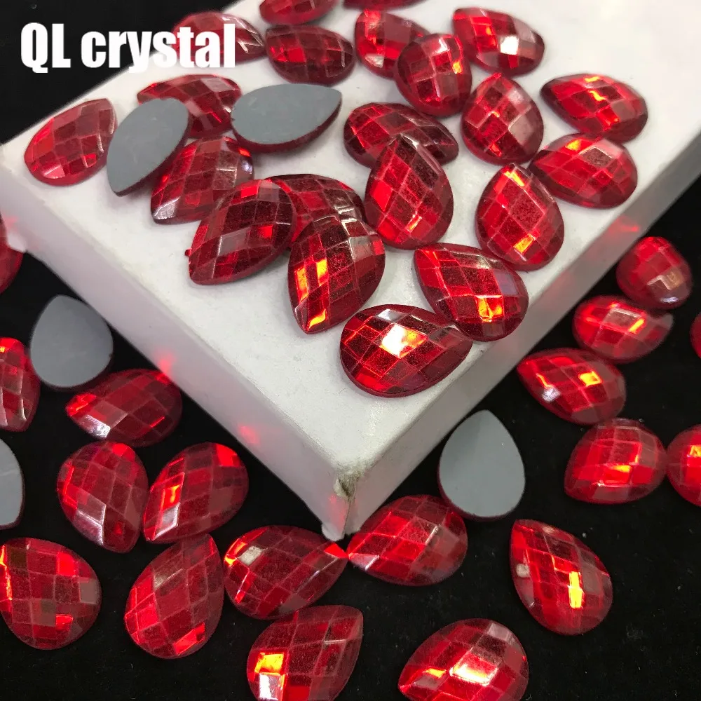 QL crystal 13x18mm Crystal popular DIY Clothes garments shose bags glue on flatbacks glass rhinestones | Дом и сад