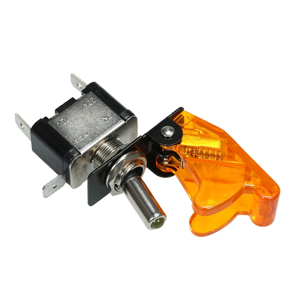 Car Toggle Switch 12V 20A LED Light Engine Ignition On Off Button Orange Cover | Автомобили и мотоциклы