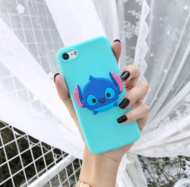 3D милый чехол с кольцом для iPhone 6S 7 8 plus X XR XS Max samsung galaxy S10 S7 S8 S9 Note 9 |