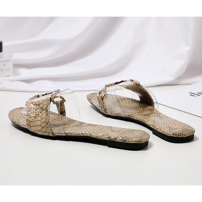 

BEYARNELuxury brand new crystal slippers cut out summer beach sandals Fashion women slides outdoor slippers indoor slip on flip