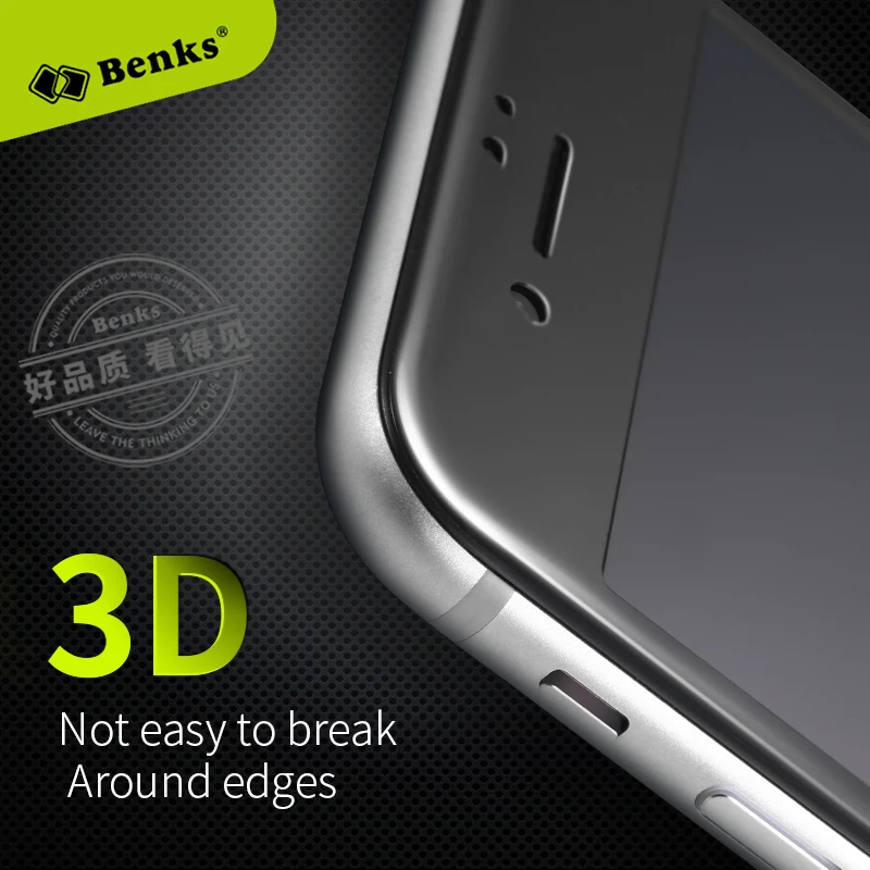 Для iPhone 8 Стекло Benks KR + Pro 3D Max полное покрытие закаленное стекло протектор экрана 9H