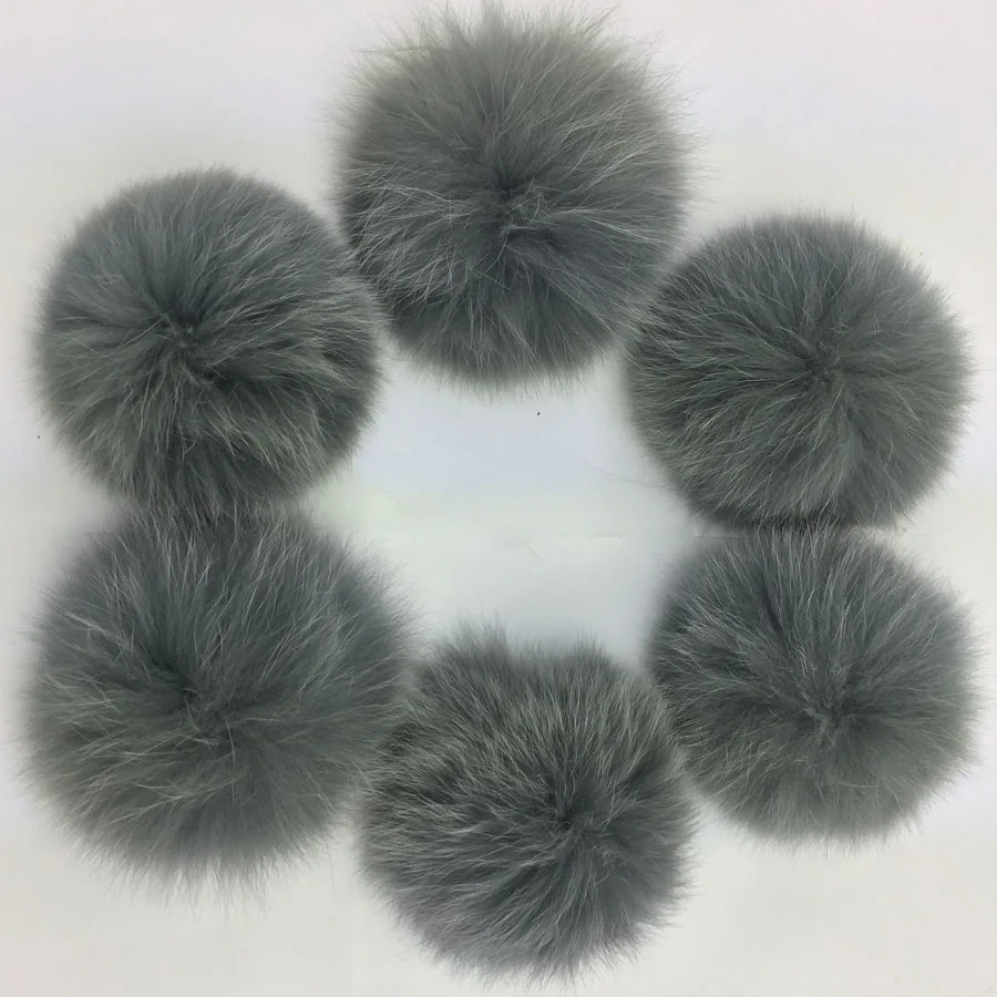 4 шт./партия помпоны из меха лисы 14 см|fox fur pompom|fur pompomblack pom poms |
