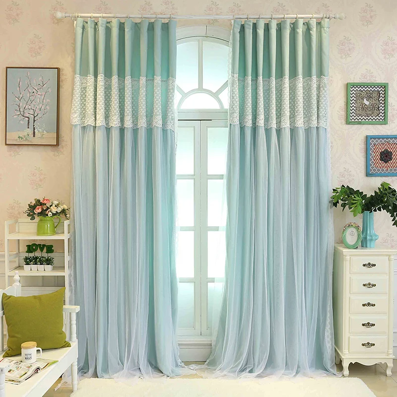 Занавески на заказ в Корейском стиле принцессы кружевные тюлевые шторы с