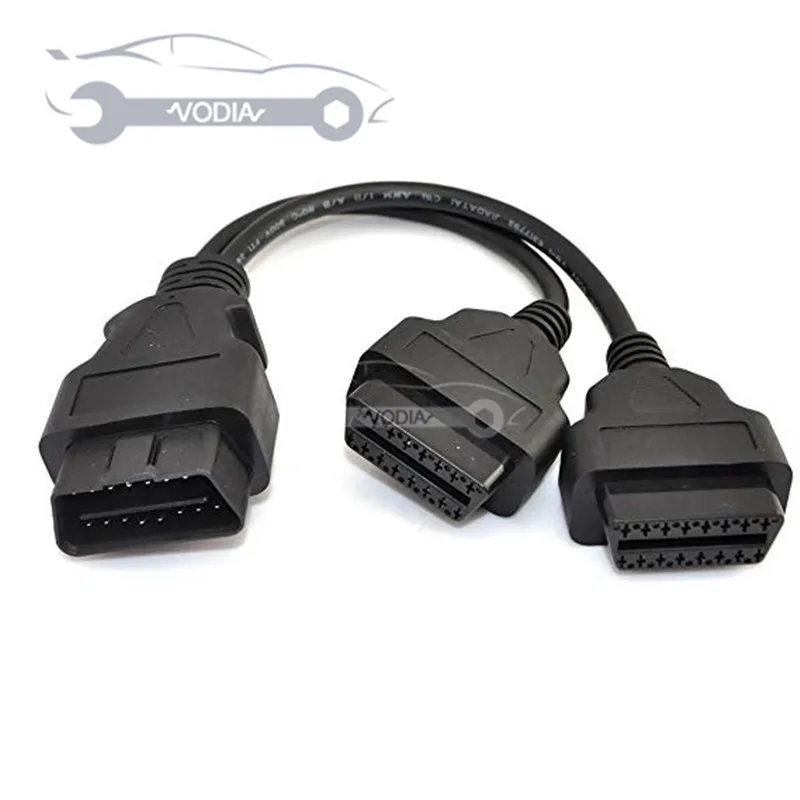 Кабель удлинитель с разъемом OBD2 кабель OBDII 16 контактов двойной прямой женский