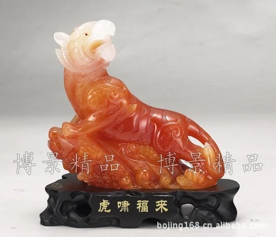Tigers blessing to - imitation jade crafts resin ornaments gifts |