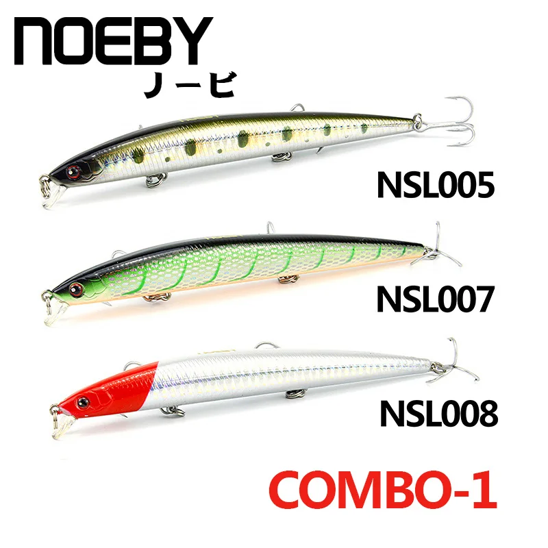 NOEBY 1 ⑤ упак. рыболовная приманка 145 мм/19 г 0-0 5 м плавающая MINNOW VMC тройные крюки