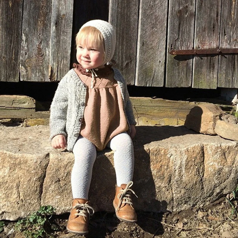 Детский трикотажный комбинезон с длинным рукавом на возраст 0 5 лет|toddler jumpsuit|knit baby
