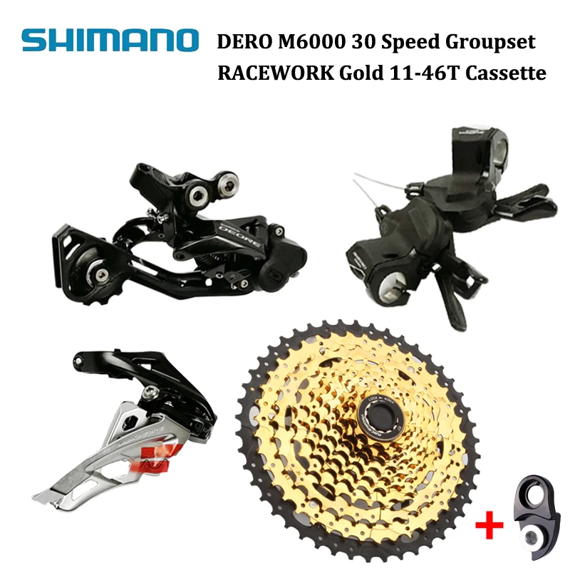 Shimano Deore указано 10 Скорость M6000 плюс RACEWORK 11 46 T горный велосипед группы до 4 никель