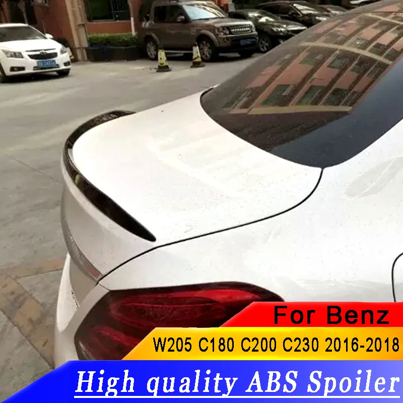 Спойлер для W205 C180 C200 C260 C280 C300 C63 заднее крыло автомобиля материал ABS Праймер цвет