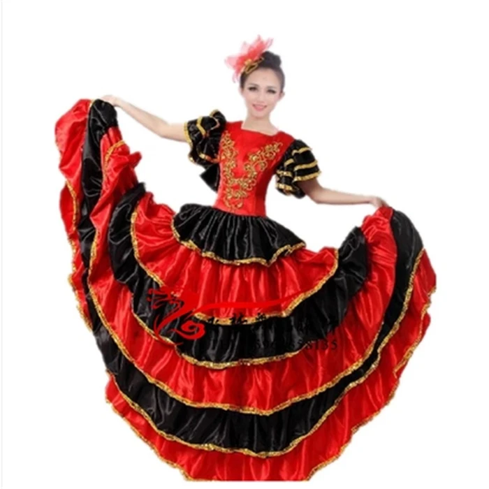 Женское платье для танцев на фламенко взрослых Paso Doble костюм платья девочек |