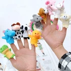 10 шт.лот, бархатная пальчиковая кукла с мультяшным животным, пальчиковая игрушка, детская ткань, развивающая ручная история, детская игрушка