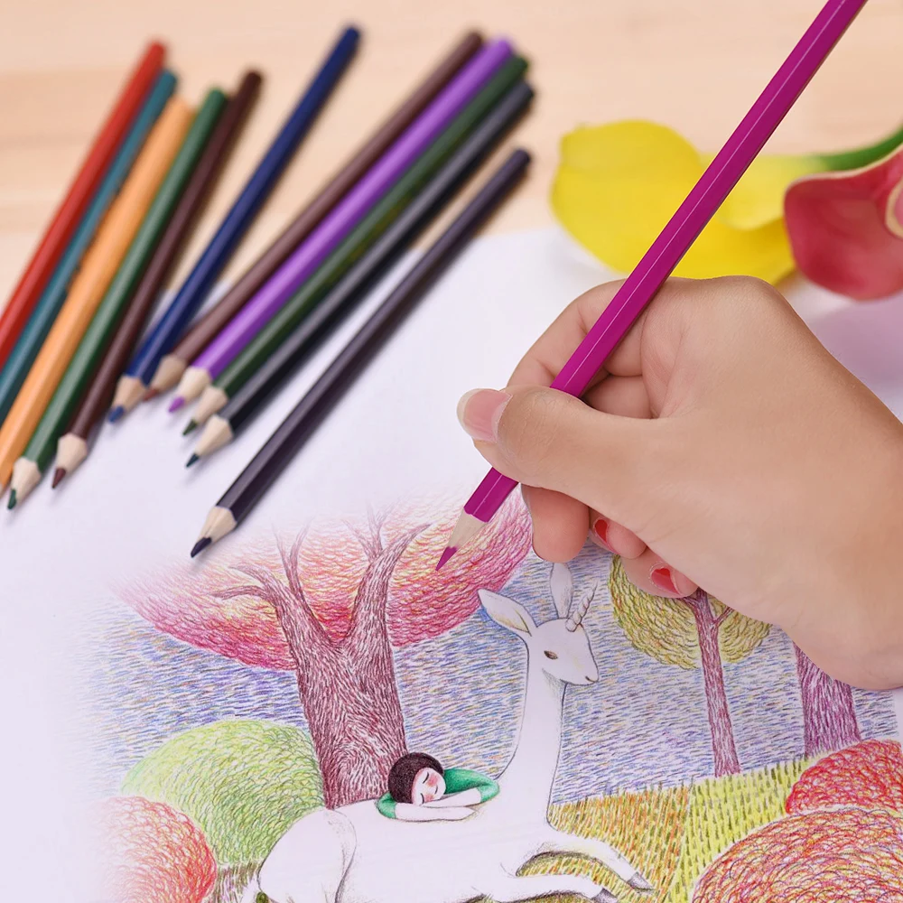72 цвета цветной комплект карандашей принадлежности для живописи