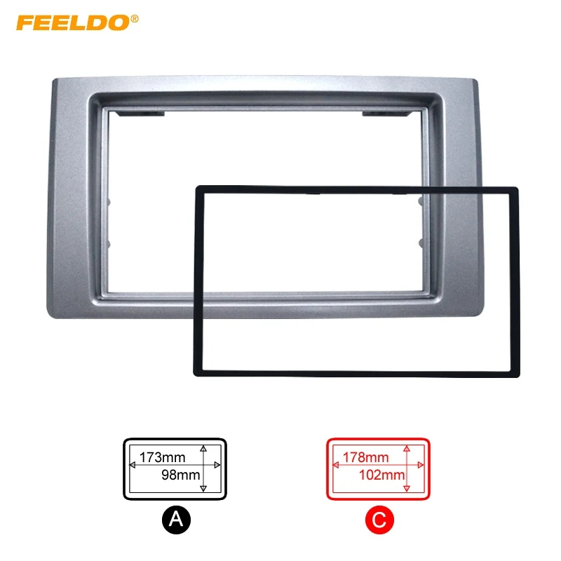 

FEELDO 1Pc Car Radio Fascia For Iveco 2009-2015 2DIN Dash Mount Kit Adapter Trim Facia Frame Dashboard Panel #FD5265