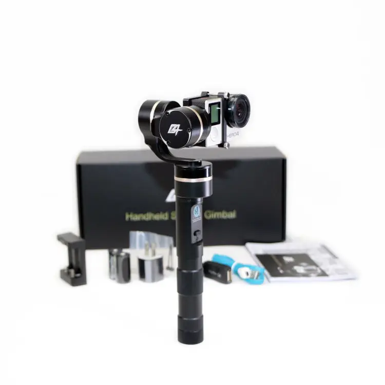 Feiyu FY G4 3 осевой ручной карданный стабилизатор устойчивый для GoPro Hero 4 + золотой|for
