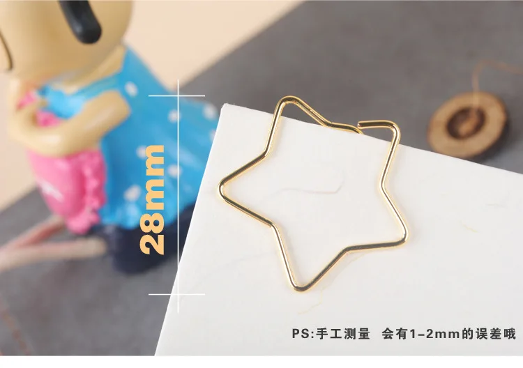 

5PCS/LOT Stars Shape Paper Clips Creative Interesting Bookmark ClipMetal Memo Clip Shaped Paper Clips for Office School Home