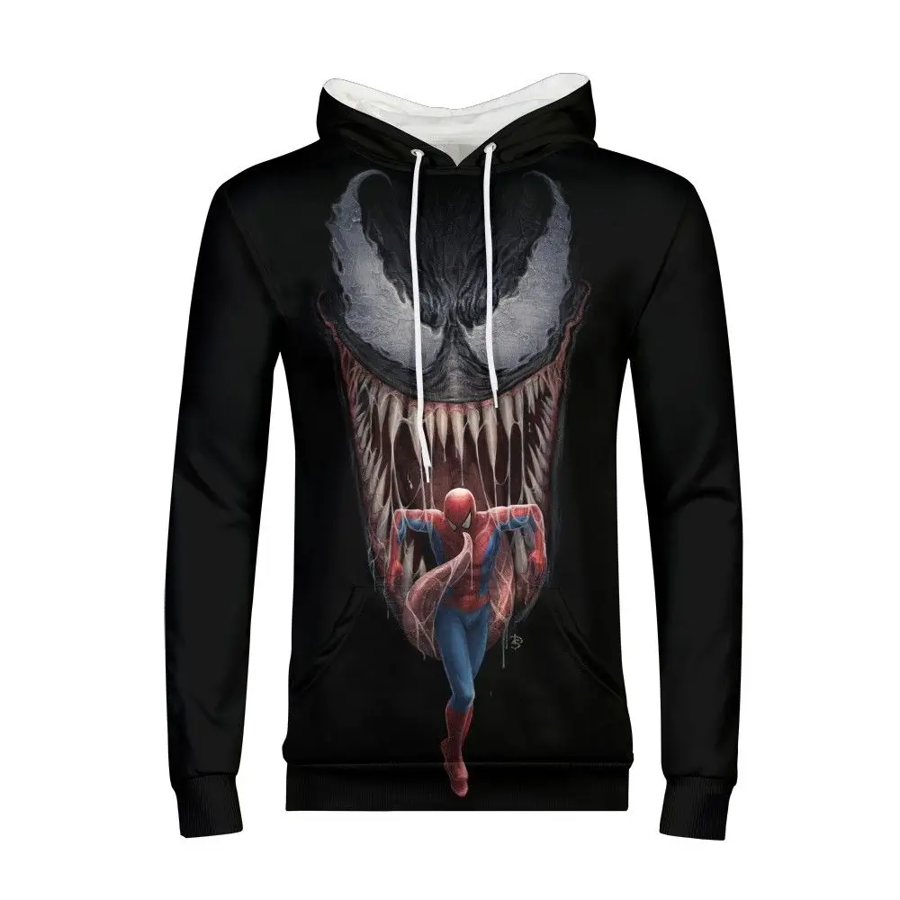 Мужские толстовки с 3D принтом Мстители Человек-паук Spidey Venom Тор Локи Marvel Harajuku