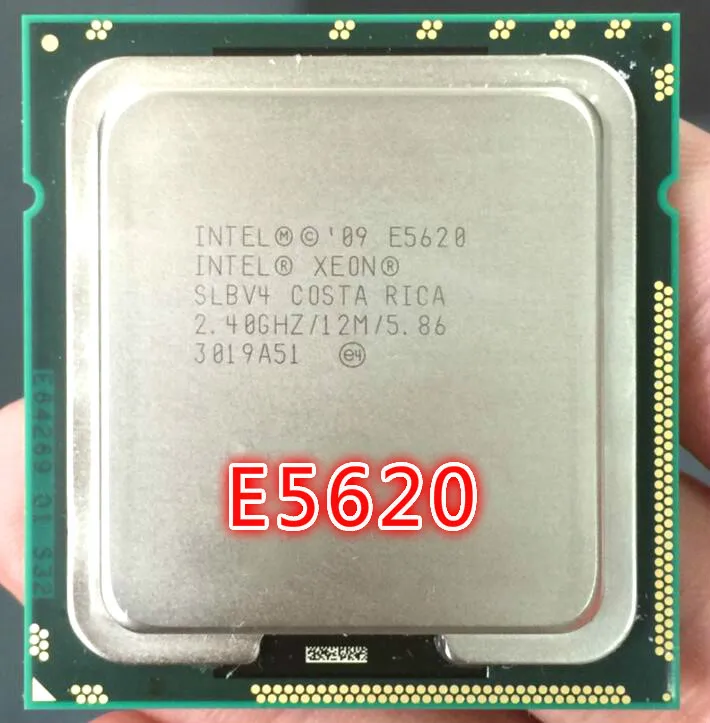 Intel Xeon E5620 12 Мб кэш-памяти, 2,40 ГГц, 5,86 GT/s Intel QPI LGA1366 89 Вт Настольный 5620 четырехъядерный процессор cpu нормальной работы
