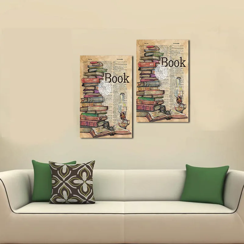 

1pc Vintage Kraft Paper BOOK Newspaper Style Oil Painting Decorative Painting Craft Paper Modern Simple Coffee Bar Home Decor