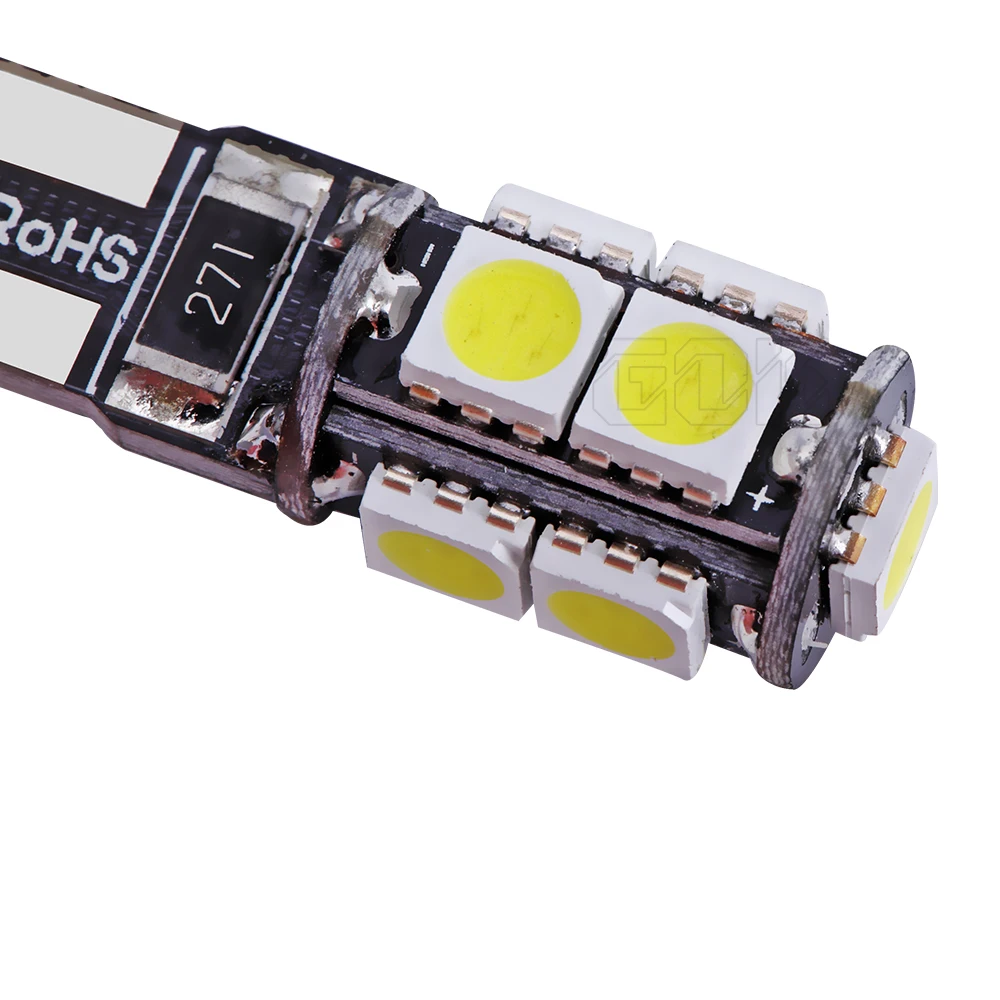 2 шт./лот Canbus автомобильные светодиодные SMD Лампы w5w T10 9led W5W canbus 194 t10 9SMD 5050 лампы для