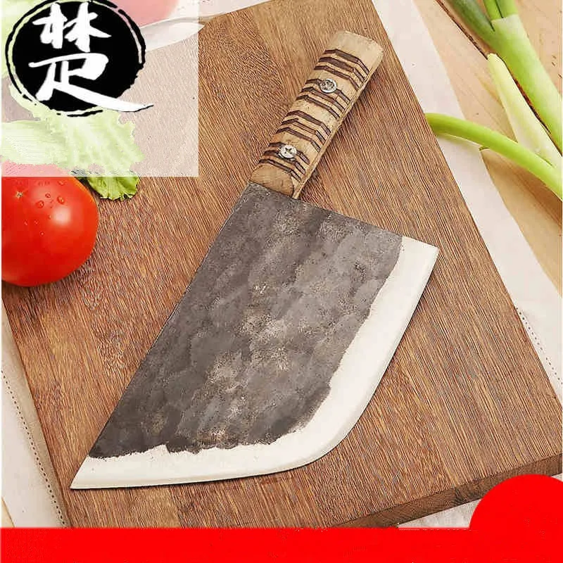 CHUJD Кованый Зажим стальной кухонный нож Professional Chop Bone ножи твердый пищевой Нож для нарезки мяса Мясник нож