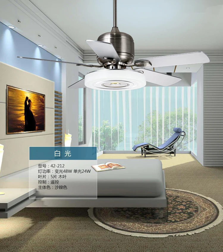 Современная гостиная спальня потолочный Люстра вентилятор пульт дистанционного