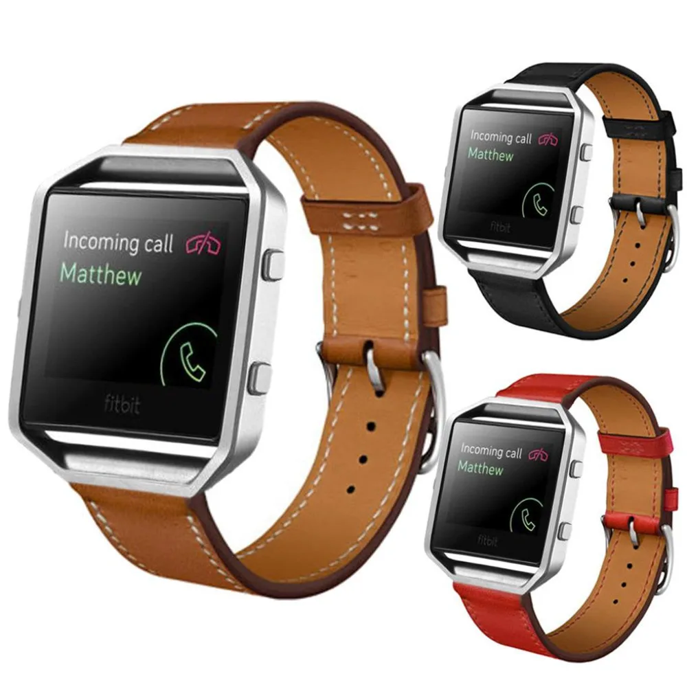 Мягкий ремешок для часов из натуральной кожи Fitbit Blaze сменный Браслет часы Модный