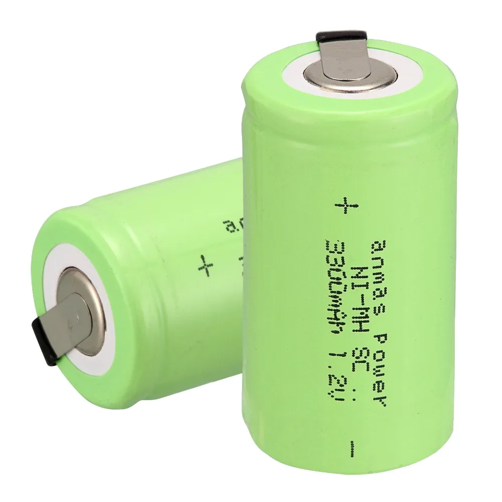 

4pcs/lot Anmas Power Sub C SC Battery NI MH 1.2V 3300mAh Rechargeable Batteries Ni-MH Pilhas Recarregaveis