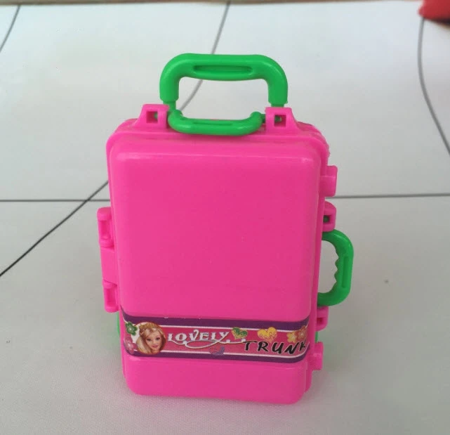 5pcs/lot 3D Kid Children Toys Travel Train Suitcase Luggage Case Doll Dress Storage For Barbie Dolls House | Игрушки и хобби