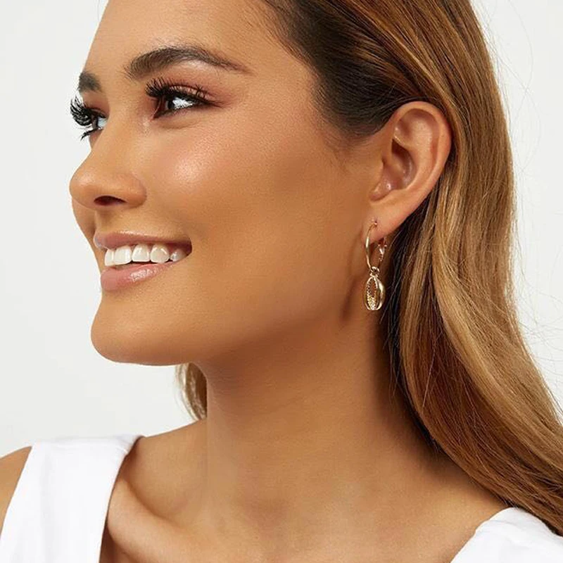 Серьги-кольца coco &amp williow золотого цвета для женщин маленькие серьги-кольца с