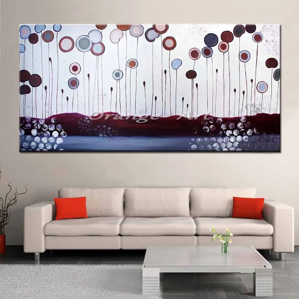 

Modern Art Hand Painted Abstract Circle Oil Painting On Canvas Wall Picturs Living Room Bedroom Hobby Hotel Home Wall Decoration