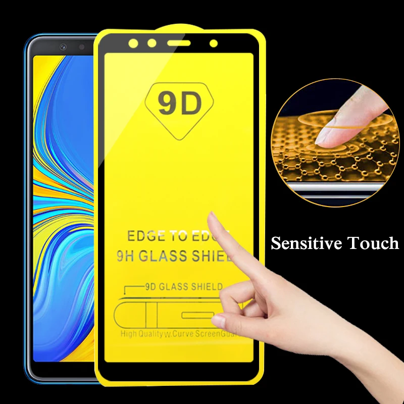 2 шт. 9D Защитное стекло для Samsung Galaxy A6 A7 A8 2018 Plus A3 A5 2017 защита экрана A 5 6 7 8 полное