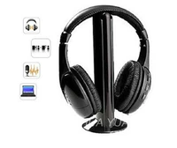 5 in 1 hifi wireless headphones tvcomputer fm radio earphones high quality headsets with microphone wireless receiver eph2001