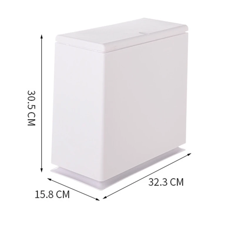 European Ttpe Plastic Trash Can Household Pressing Living Room Bedroom Kitchen Bathroom Waste Bins Office Paper Basket | Дом и сад