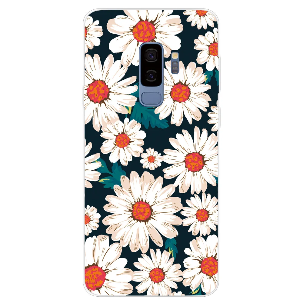 Чехол из ТПУ с мультяшными животными цветами для Samsung Galaxy S9 Plus чехол телефона