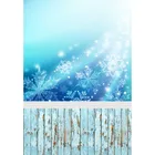 Потертый деревянный пол фоны для фотосъемки снежинки синий боке фоны для фотостудии виниловая ткань компьютерная печать на заказ