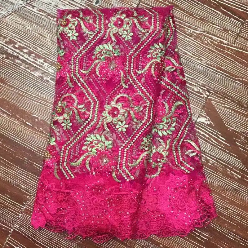 Hot Sale Tulle Lace Fabric High Quality African French 2017 Net Nigerian Fabrics For Women Dresses 5 Yards 740 | Дом и сад
