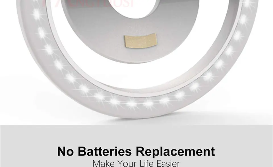 FANGTUOSI New USB Charge Selfie Flash Portable Led Ring Light Night Enhancing Photography Smartphone selfie ring light Clip