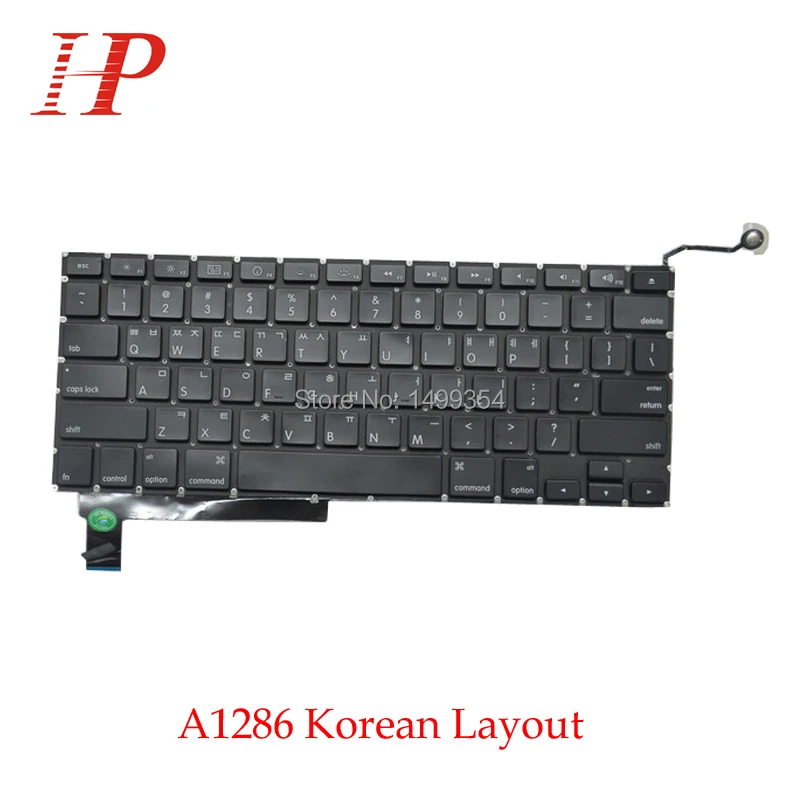 Подлинная A1286 Корейская клавиатура с подсветкой для Apple Macbook Pro 15 ''A1286 Корейский