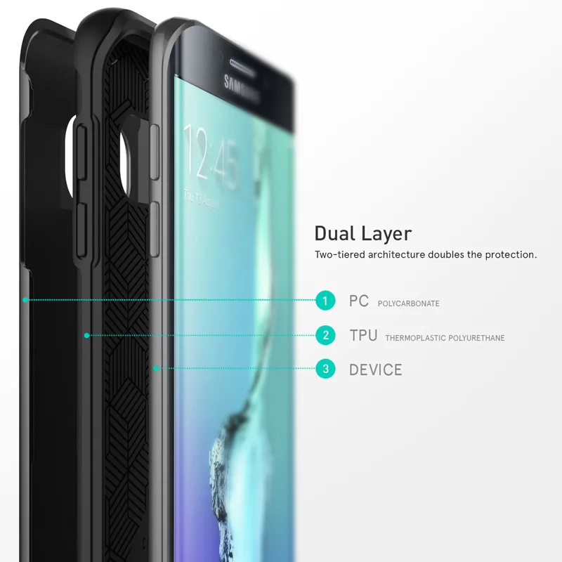 For Samsung Galaxy S6 Edge Note 5 Case Anti-knock Mosafe Ultra Thin Dual-Layer Design Mobile Phone Back Cover Shell Protector |