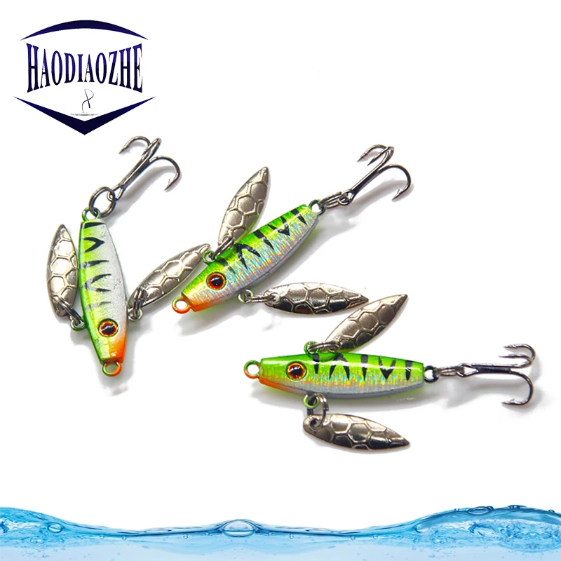 HAODIAOZHE VIB Minnow рыболовная приманка металлическая жесткая ложка Isca Искусственные