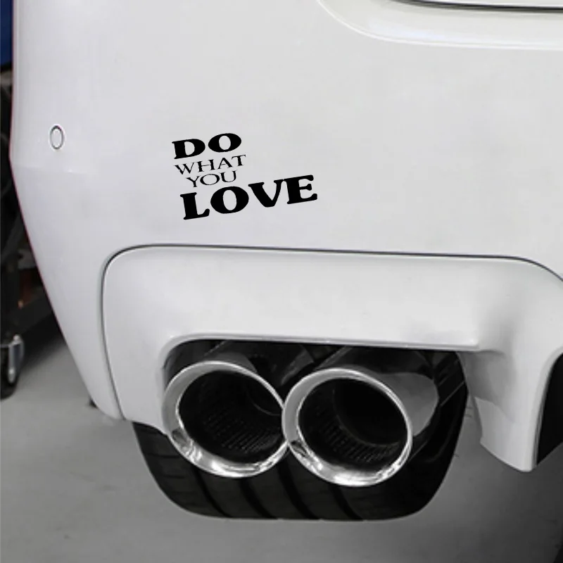 

QYPF 16.9CM*9.7CM Funny Do What You Love Vinyl High Quality Car Sticker Decal Black Silver Accessories C15-2985
