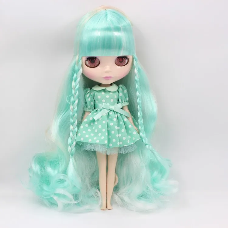 Мятные волосы смешанные обнаженные Blyth кукла подходит для DIY Изменить BJD игрушка для девочек